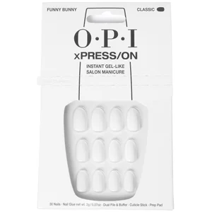 OPI xPRESS/ON White Press On Nails Gel-Like Salon Manicure - Funny Bunny - undefined undefined