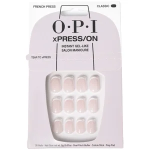 OPI xPRESS/ON Nude Press On Nails Gel-Like Salon Manicure - French Press - undefined undefined
