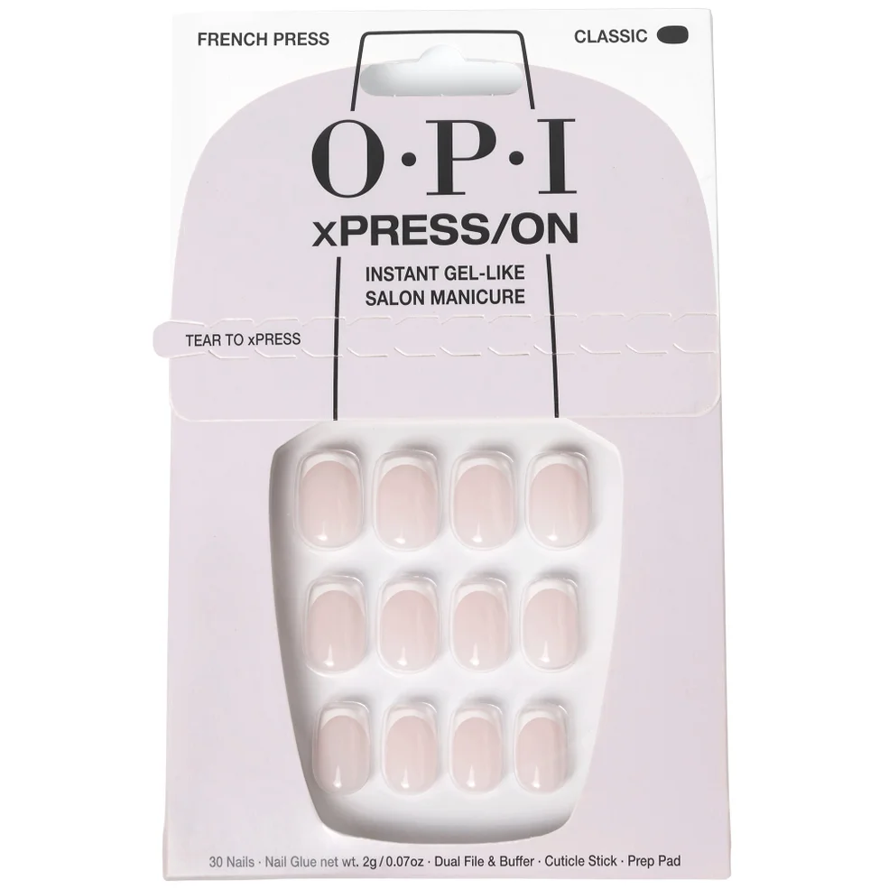 OPI xPRESS/ON Nude Press On Nails Gel-Like Salon Manicure - French Press Image 1