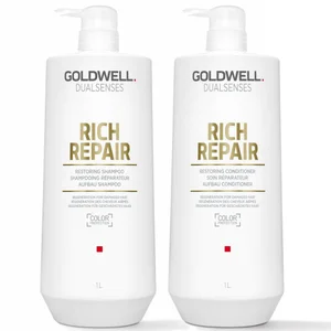 Goldwell Dualsenses Rich Repair Restoring Shampoo and Conditioner 1L Duo - undefined undefined
