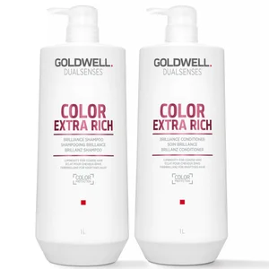 Goldwell Dualsenses Color Brilliance Extra Rich Shampoo and Conditioner 1L Duo - undefined undefined