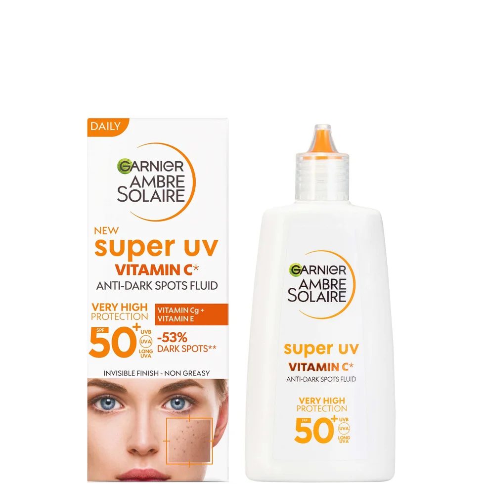 Garnier Ambre Solaire Super UV Vitamin C Facial Fluid for Daily Use SPF 50+ 40ml Image 1