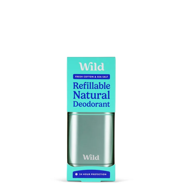 Wild Men's Mint and Aloe Vera Deodorant in Aqua Case 40g