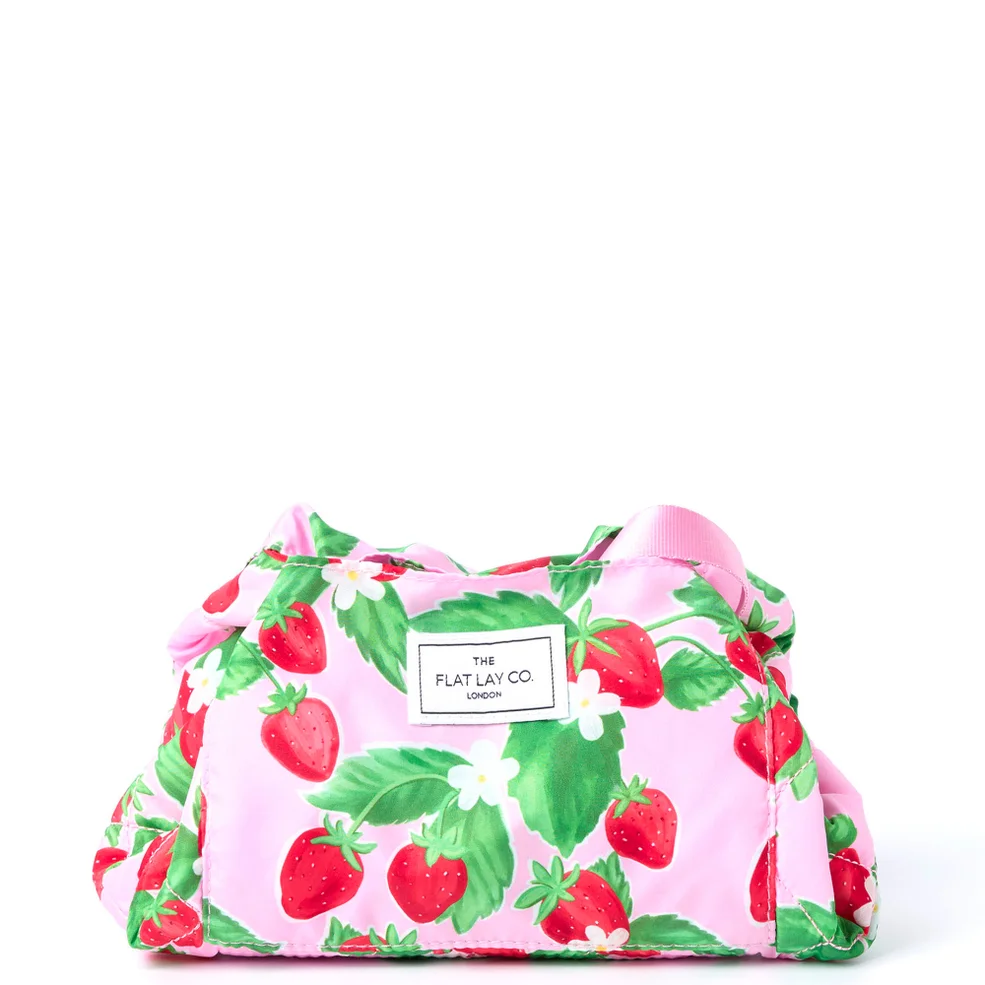 The Flat Lay Co. Drawstring Makeup Bag - Summer Strawberries Image 1