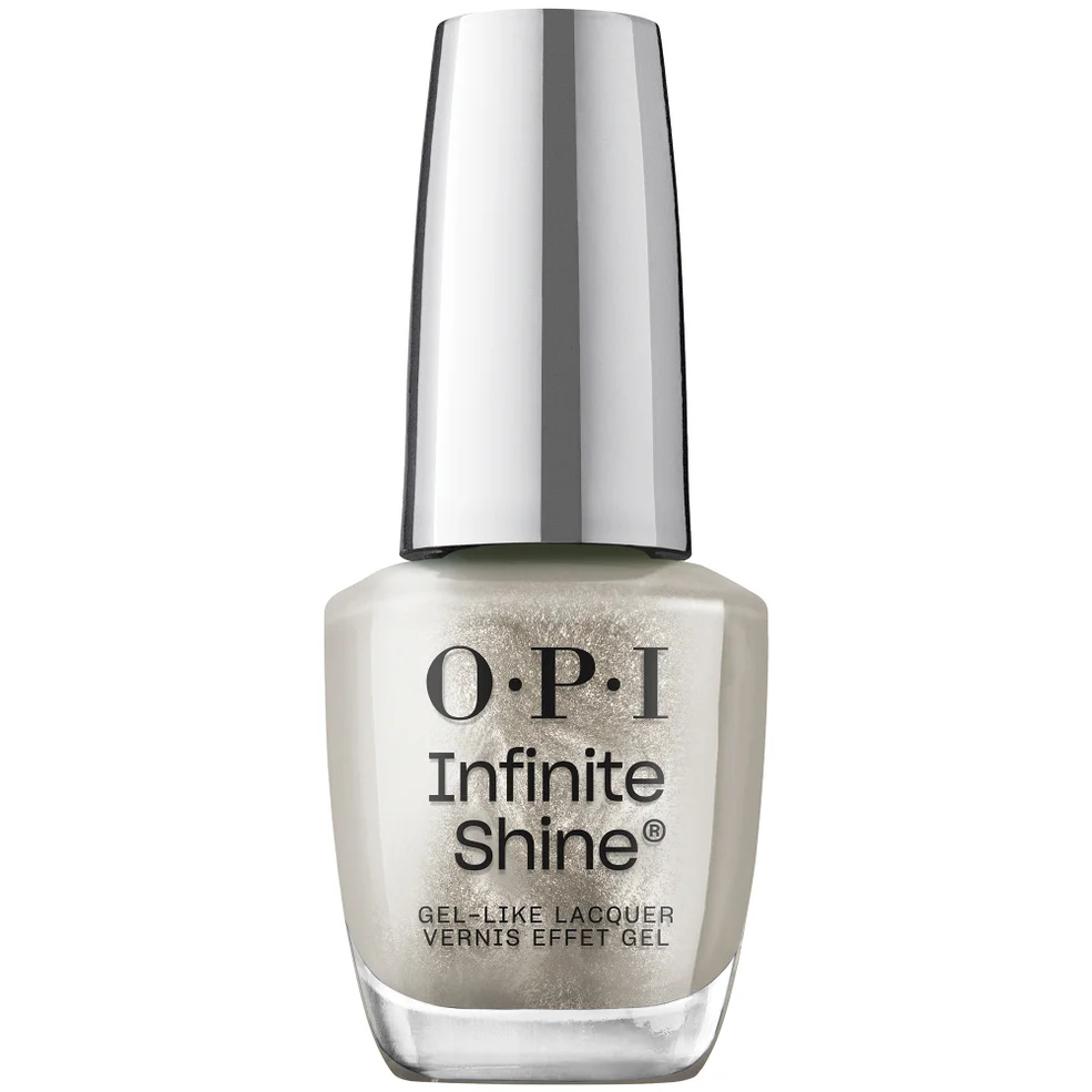OPI Infinite Shine Long-Wear Gel-Like Shimmery Grey Nail Polish - Work From Chrome 15ml Image 1