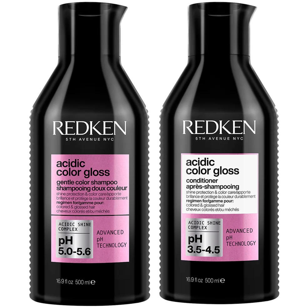 Redken Acidic Color Gloss Sulphate-Free Shampoo and Conditioner 500ml, Colour Protection Routine for Glass-Like Shine Bundle Image 1