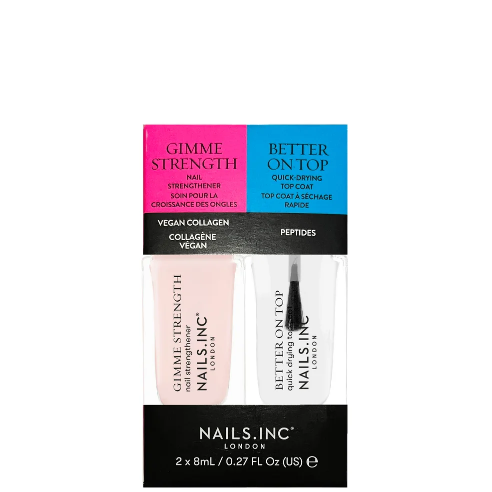 nails inc. Gimmie Strength & Better On Top Mini Nail Treatment Duo Image 1