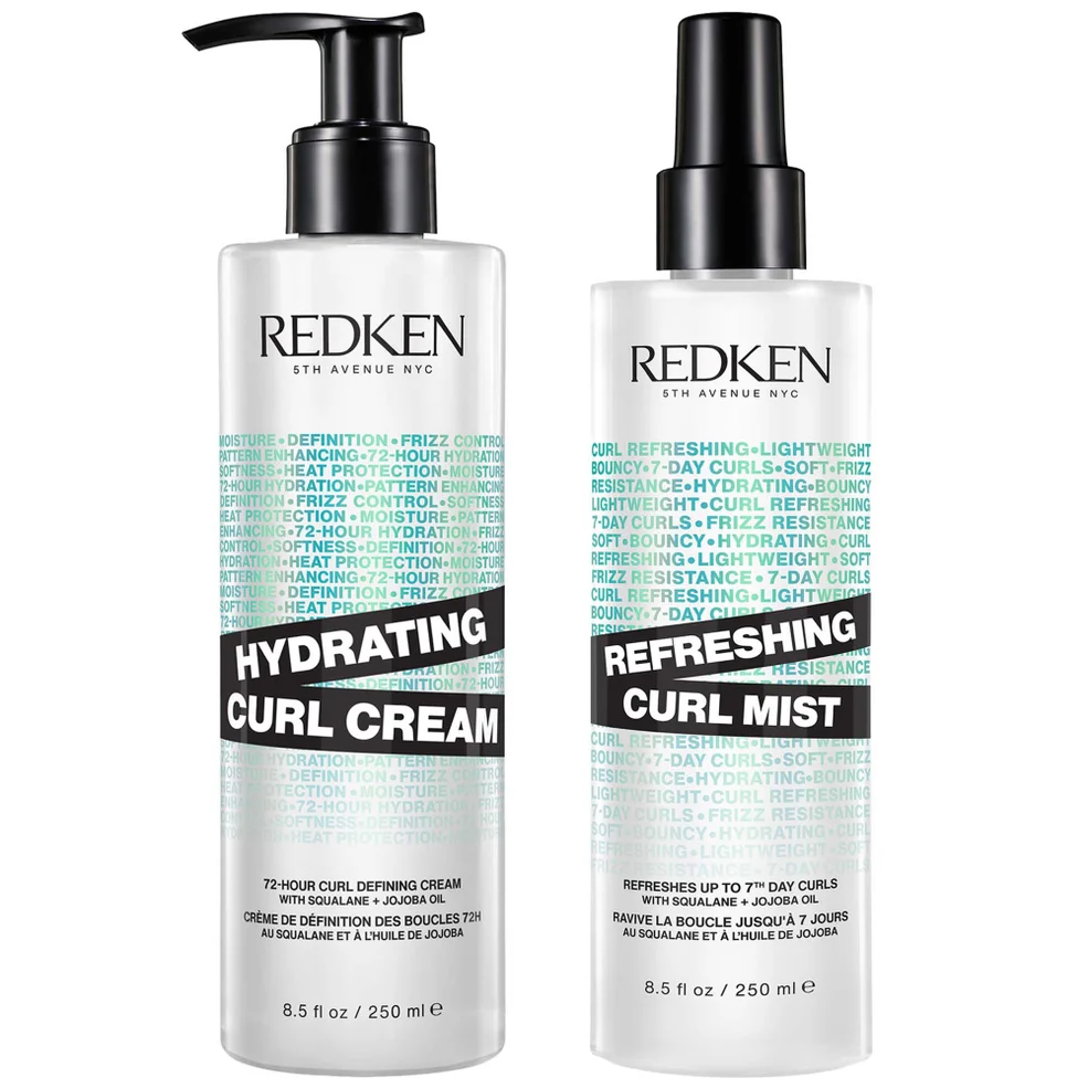 Redken Hydrating Curl Defining Cream and Refreshing Curl Hair Mist Bundle for Curly and Coily Hair Image 1