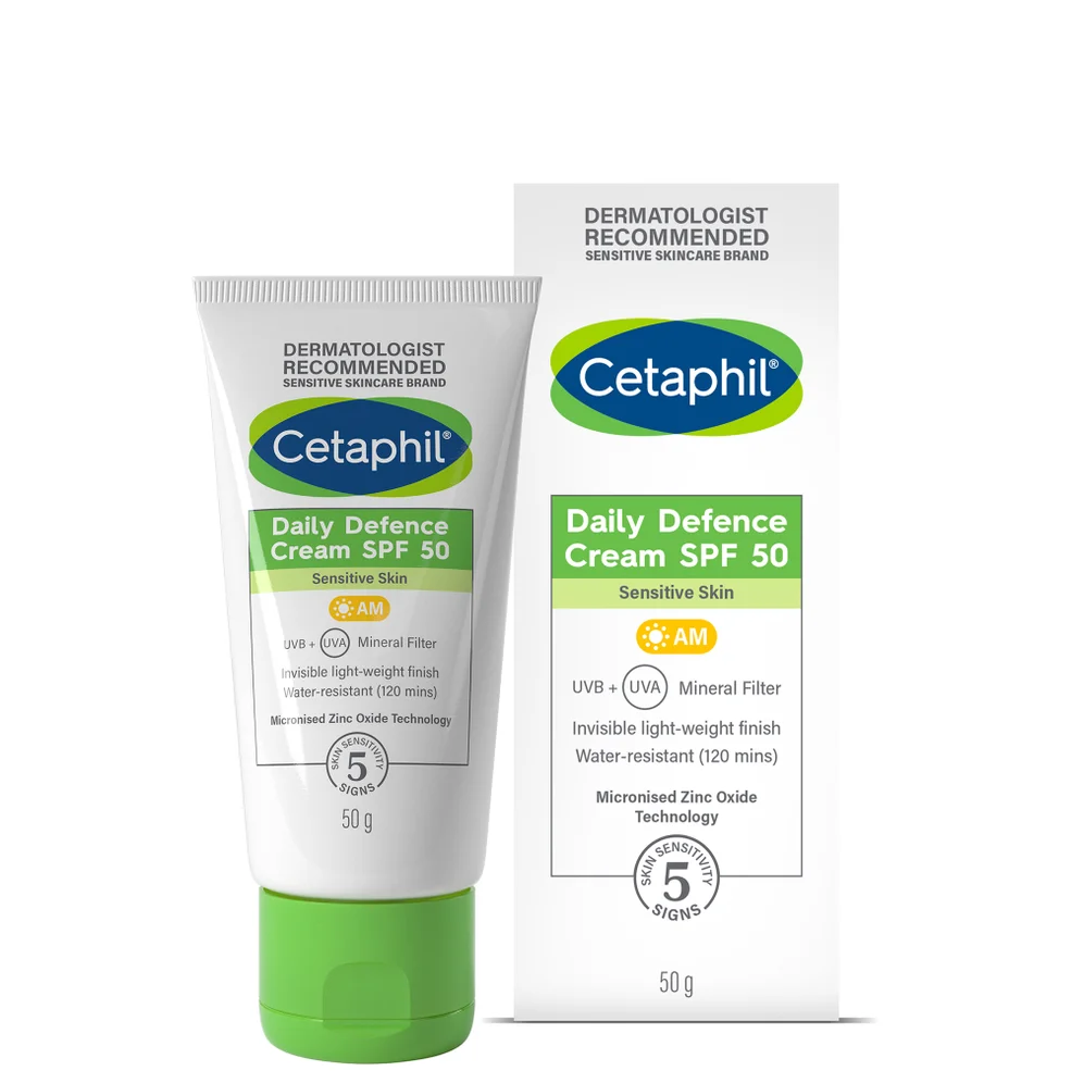 Cetaphil Daily Defence Cream SPF50 with UVA/UVB Filters for Sensitive Skin 50g Image 1