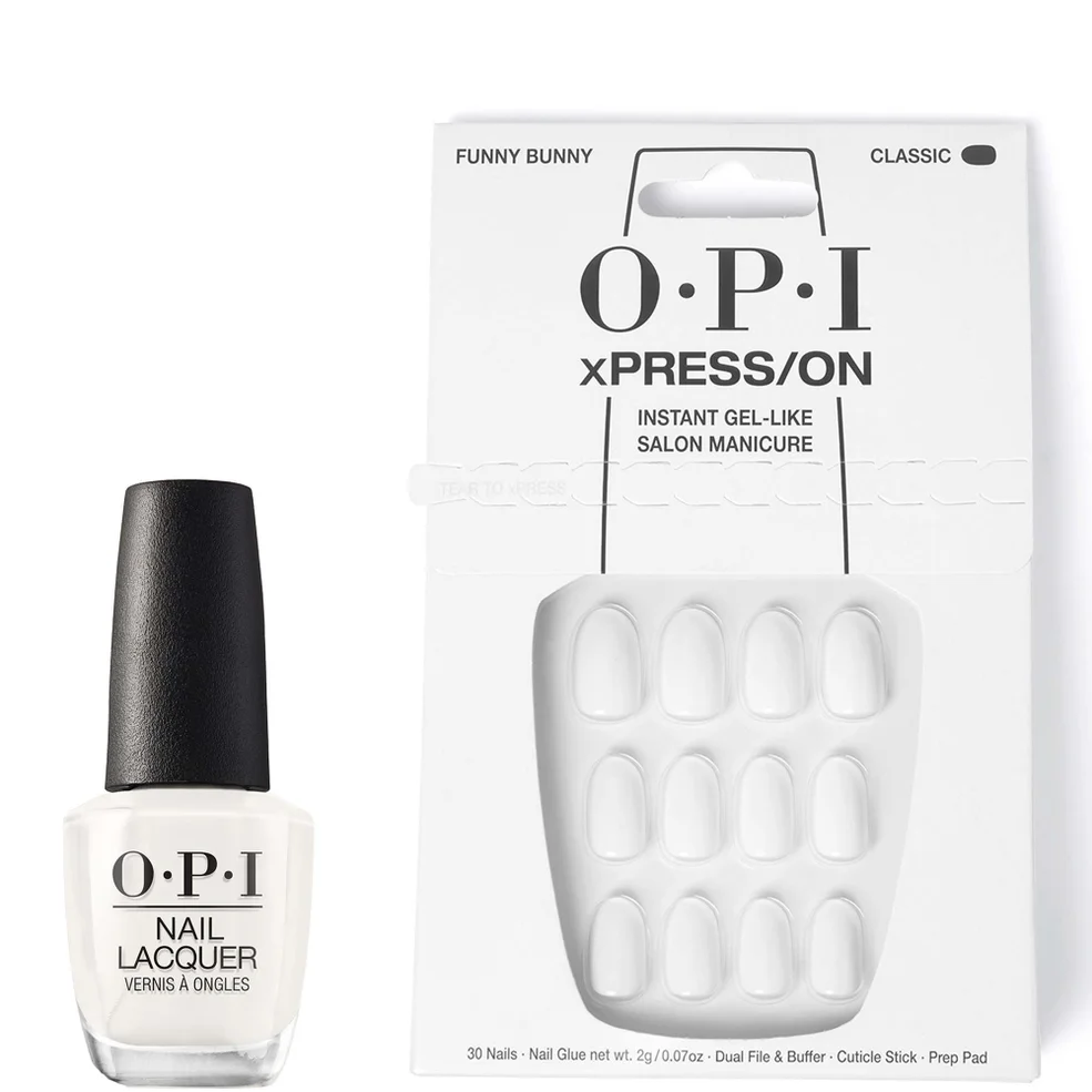 OPI xPRESS/ON Funny Bunny EXCLUSIVE and Funny Bunny Nail Polish Bundle Image 1