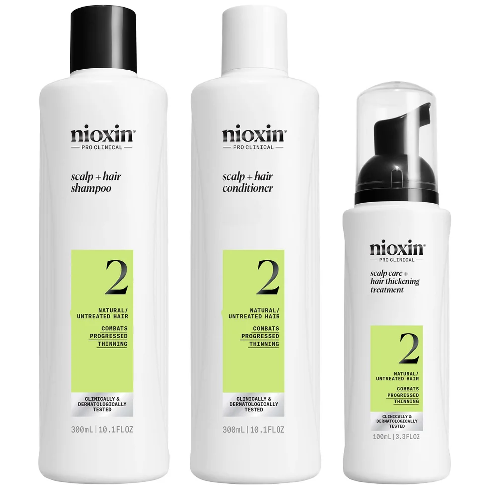 NIOXIN Scalp and Hair Thickening System 2 for Natural Hair with Progressed Thinning Loyalty Kit Image 1