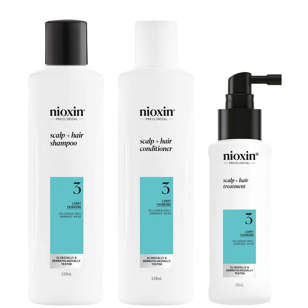 NIOXIN Scalp and Hair Thickening System 3 for Coloured Dry and Damaged Hair with Light Thinning Trial Kit Image 1