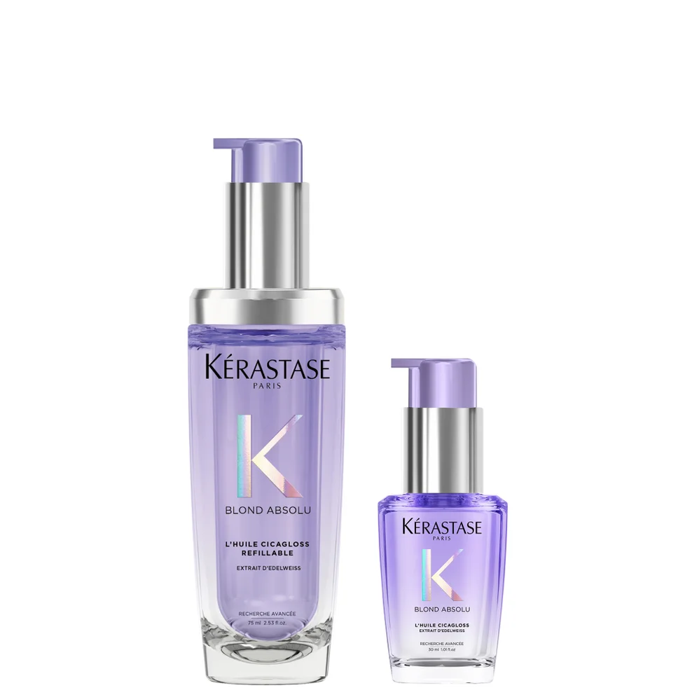Kérastase Chroma Absolu Refillable Hair Oil 75ml and Refill Capsule Duo for colour treated hair Image 1