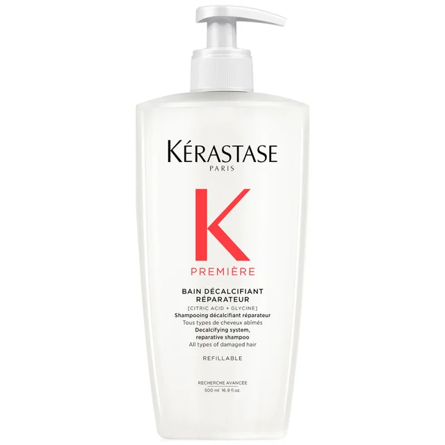 Kérastase Première Shampoo Decalcifying & Repairing Refillable Bottle for Damaged Hair with Pure Citric Acid and Glycine 500ml