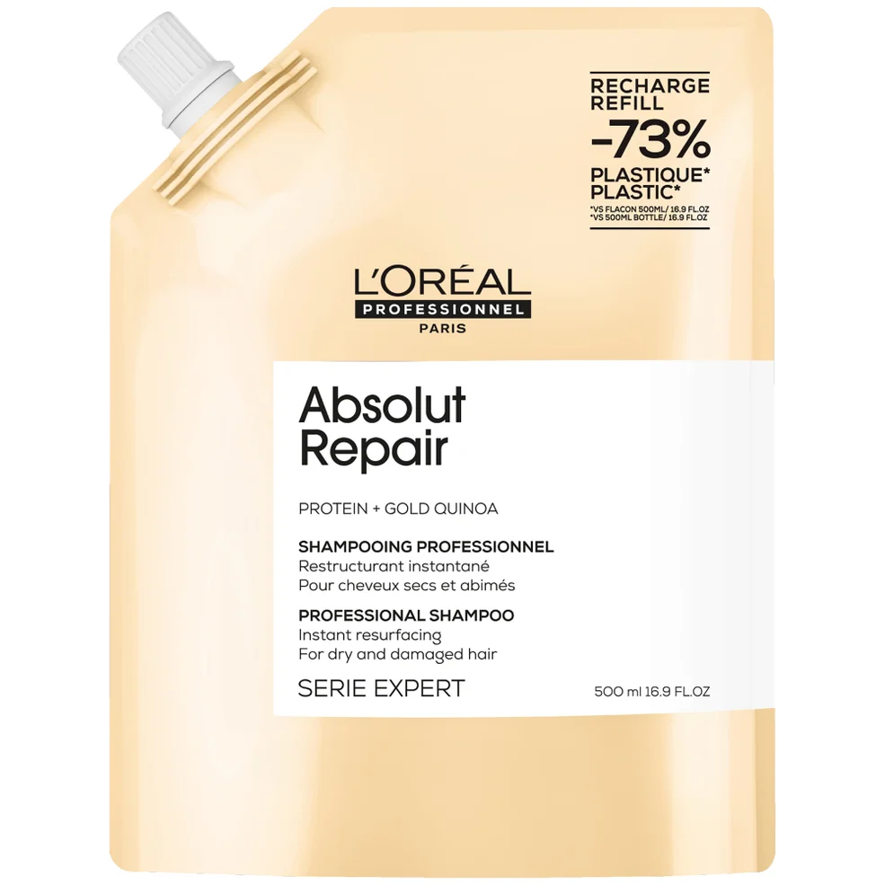 L'Oréal Professionnel Absolut Repair Shampoo Refill Pack 500ml for Dry and Damaged Hair Image 1