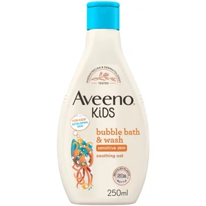 Aveeno Kids Bubble Bath and Wash with Soothing Oat Extract 250ml - undefined undefined