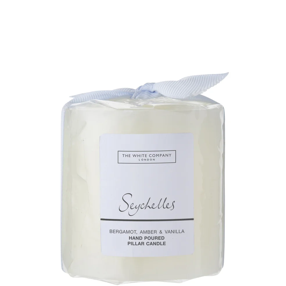 The White Company Seychelles Mini Pillar Candle 245g Image 1