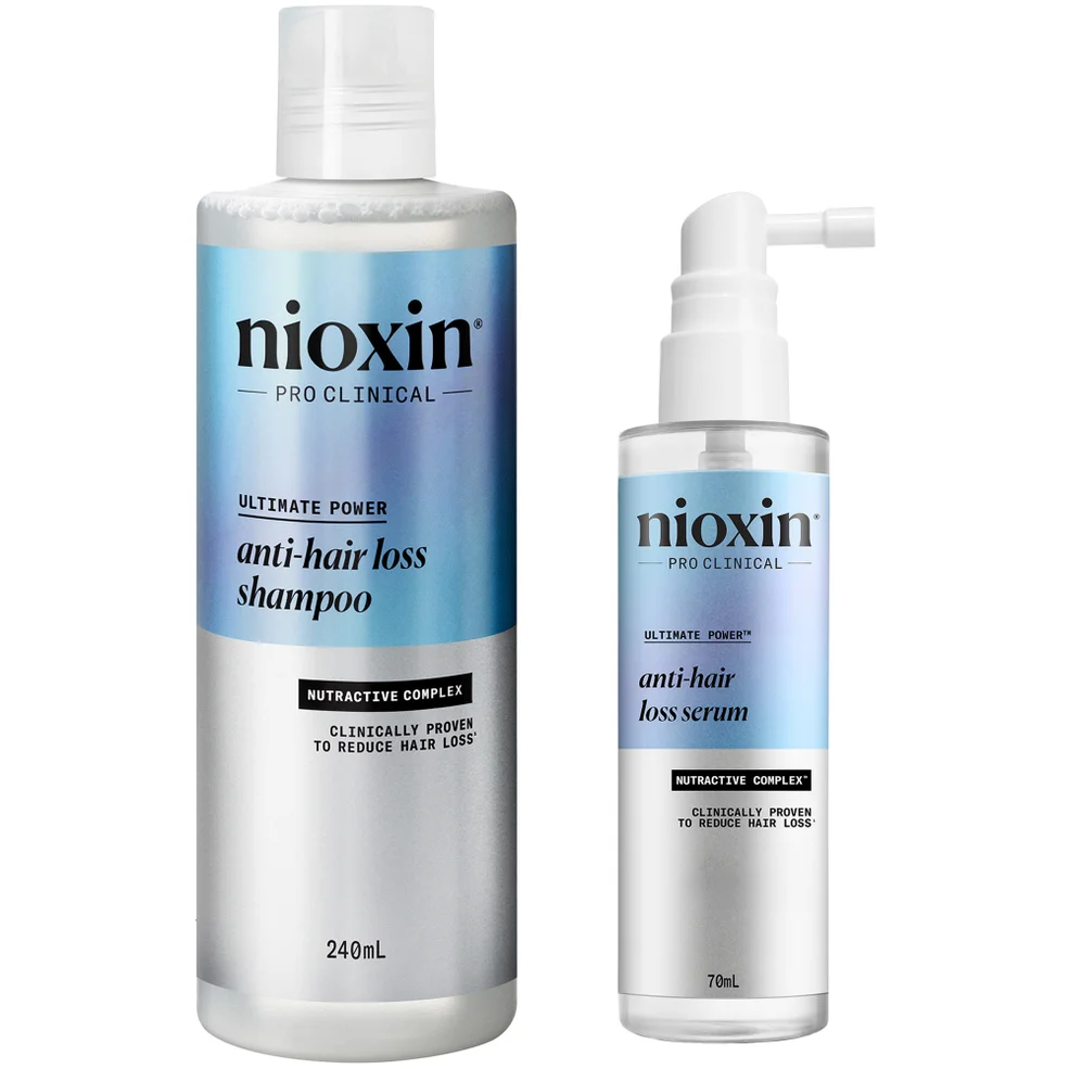 Nioxin Anti-Hair Loss Shampoo and Hair-Growth Serum Bundle Image 1
