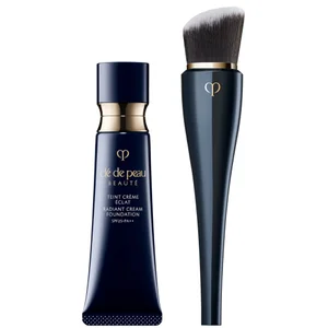 Clé de Peau Beauté Radiant Cream Foundation 21ml & Clé de Peau Beauté High Coverage Foundation Brush (Various Shades) - Shade B60