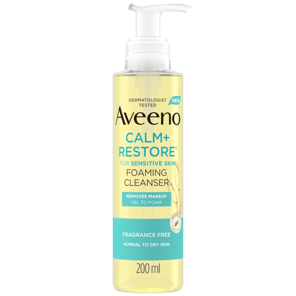 Aveeno Face Calm & Restore Foaming Cleanser 200ml Image 1