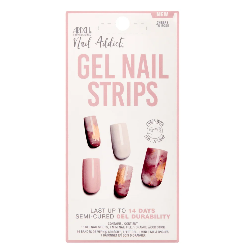 Ardell LED Gel Nail Art Strips  - Cheers to Rose Image 1