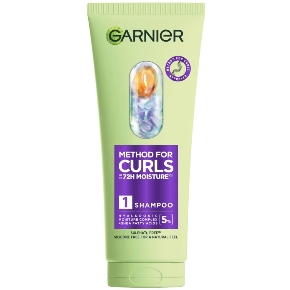 Garnier Method For Curls Shampoo, up to 72H moisture and definition 200ml Image 1