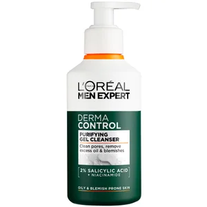 L'Oréal Men Expert Derma Control Purifying Cleansing Gel with 2% Salicylic acid + Niacinamide 260ml - undefined undefined