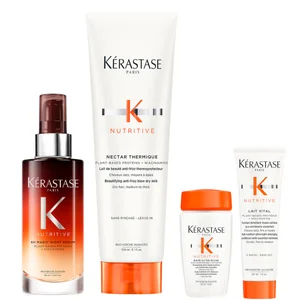 Kérastase Nutritive 8 Hour Serum 90ml, Nutritive Thermique 150ml with Mini Deluxe Nutritive Shampoo 30ml and Conditioner 30ml - undefined undefined