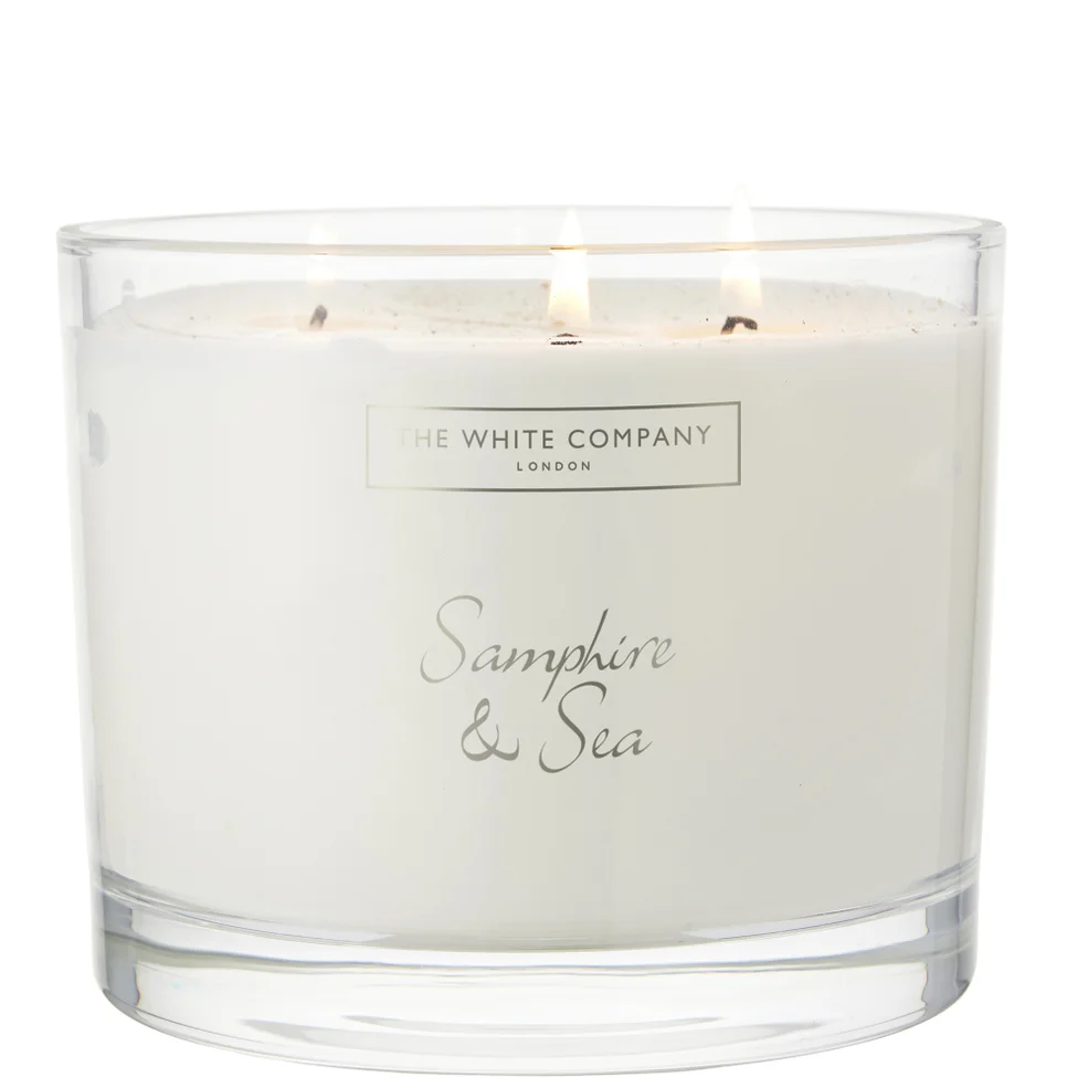 The White Company Samphire & Sea Large Candle 770g Image 1