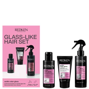 Redken Acidic Color Gloss Discovery Set, Heat Protection Hair Treatment 190ml, Shampoo 75ml , Conditioner 50ml - undefined undefined