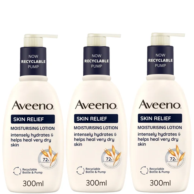 Aveeno Skin Relief Lotion Trio for Intense Hydration 900ml Mega Bundle