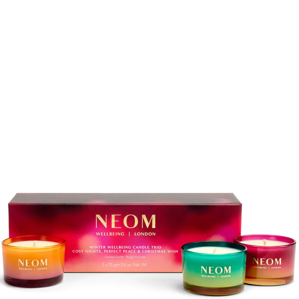 NEOM Winter Wellbeing Candle Trio Image 1