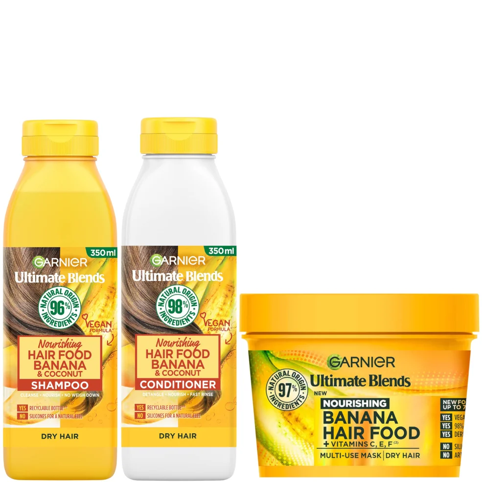 Garnier Ultimate Blends Nourishing Hair Food Banana Routine Image 1