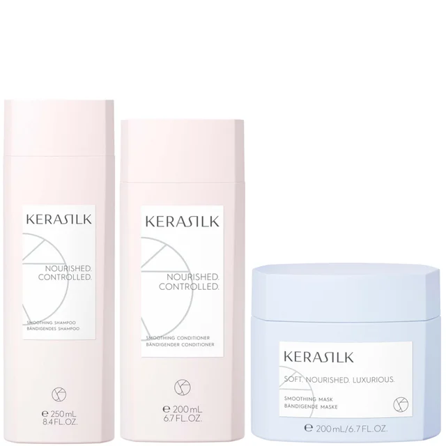 KERASILK Essentials Ultimate Smoothing Bundle Shampoo, Conditioner and Mask
