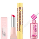 Maybelline Viral Favourites Make Up Bundle with Primer, Mascara and Lip Balm (Shade: Cherry Swirl)