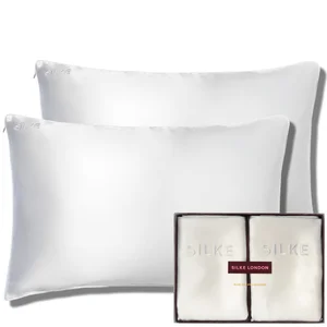 SILKE Silk Pillowcase Duo - Queen - White - Colour White (Duo)
