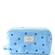 The Flat Lay Co. Flat Lay Makeup Box Bag - Ditsy Bows Blue Embroidered Velvet