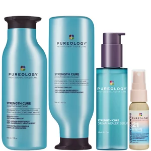 Pureology Strength Cure Shampoo 266ml, Conditioner 266ml , Dream Healer Serum 100ml and Color Fanatic Spray Mini 30ml - undefined undefined