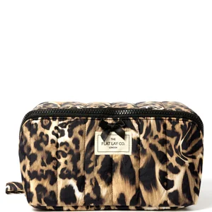 The Flat Lay Co. Marshmallow Flat Lay Makeup Box Bag - Warped Leopard - undefined undefined