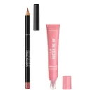 Rimmel Butter Me Up Bubble Gum & Lasting Finish - Mauve Nude 760 Lip Bundle