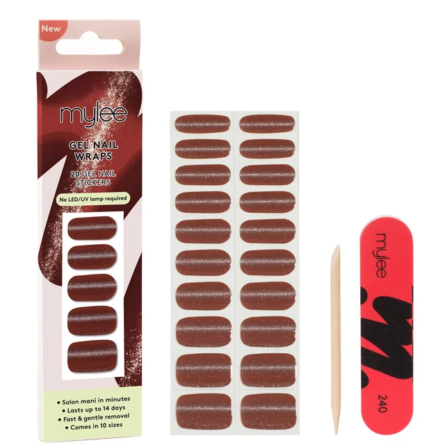 Mylee Gel Nail Wraps - Red Hot Gossip