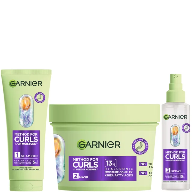 Garnier Method For Curls 3-Step Routine Bundle