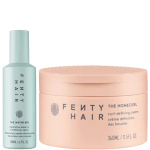 Fenty Hair Hero Duo, The Homecurl Curl Defining Cream 340ml and The Water Boi Leave in Conditioner 200ml - undefined undefined