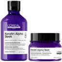 L'Oréal Professionnel Keratin Alpha Sleek Shampoo & Hair Mask Bundle Anti-frizz & Smoothing