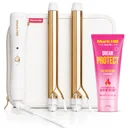 Mark Hill Hair Ice White Curl Essential Kit (Bag, Handle 2 x Tongs, Heat Protect Cream)
