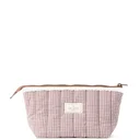 The Flat Lay Co. Essential Pouch - Mocha Gingham with Frill