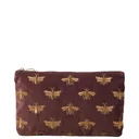 Elizabeth Scarlett Honey Bee Velvet Everyday Pouch - Chocolate