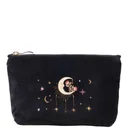 Elizabeth Scarlett Aurora Lights Velvet Mini Pouch - Charcoal