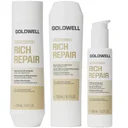 Goldwell Dualsenses Rich Repair Restoring Shampoo, Conditioner and 6 Effects Serum For Dry To Damaged Hair Set