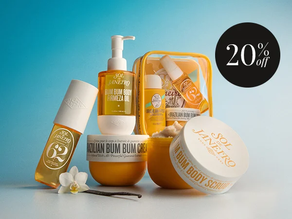 🌟 Dive into tropical bliss with LookFantastic's sizzling 20% off on Sol de Janeiro goodies! 🏝️ Indulge in the irresistible Cheirosa 62 when you shop NOW and add a sprinkle of beachy vibes to your beauty routine. ☀️✨ #BeautyDeals #TropicalVibes #SoldeJaneiro